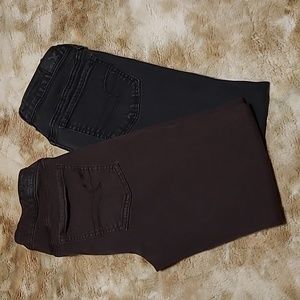 2 pair AE jeggings